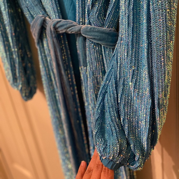 * SOLD * Retrofete blue sequin dress - Picture 7 of 8